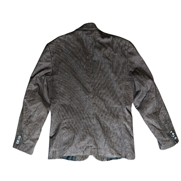 Guess Jeans Brown Corduroy Blazer Jacket L Vintage-Inspired Textured Sport Coat - Picture 8 of 8
